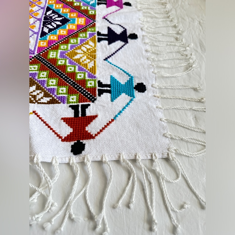 Multicolor Hand made Throw Geometric Design - Picture 7 of 7